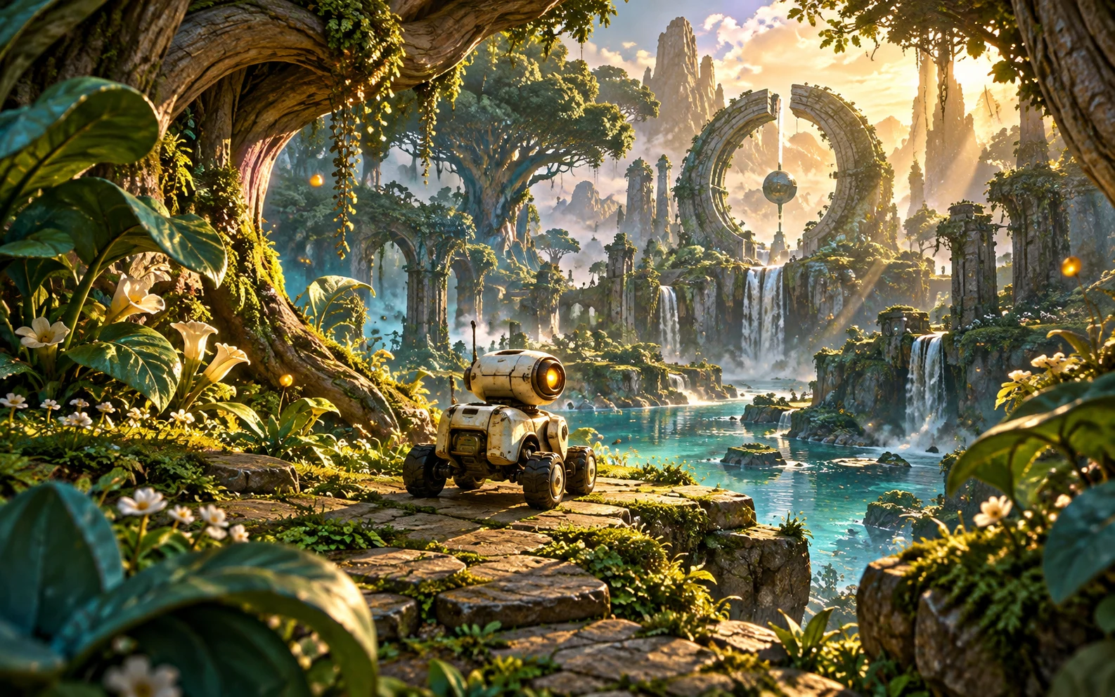 AI-generated grove environment concept