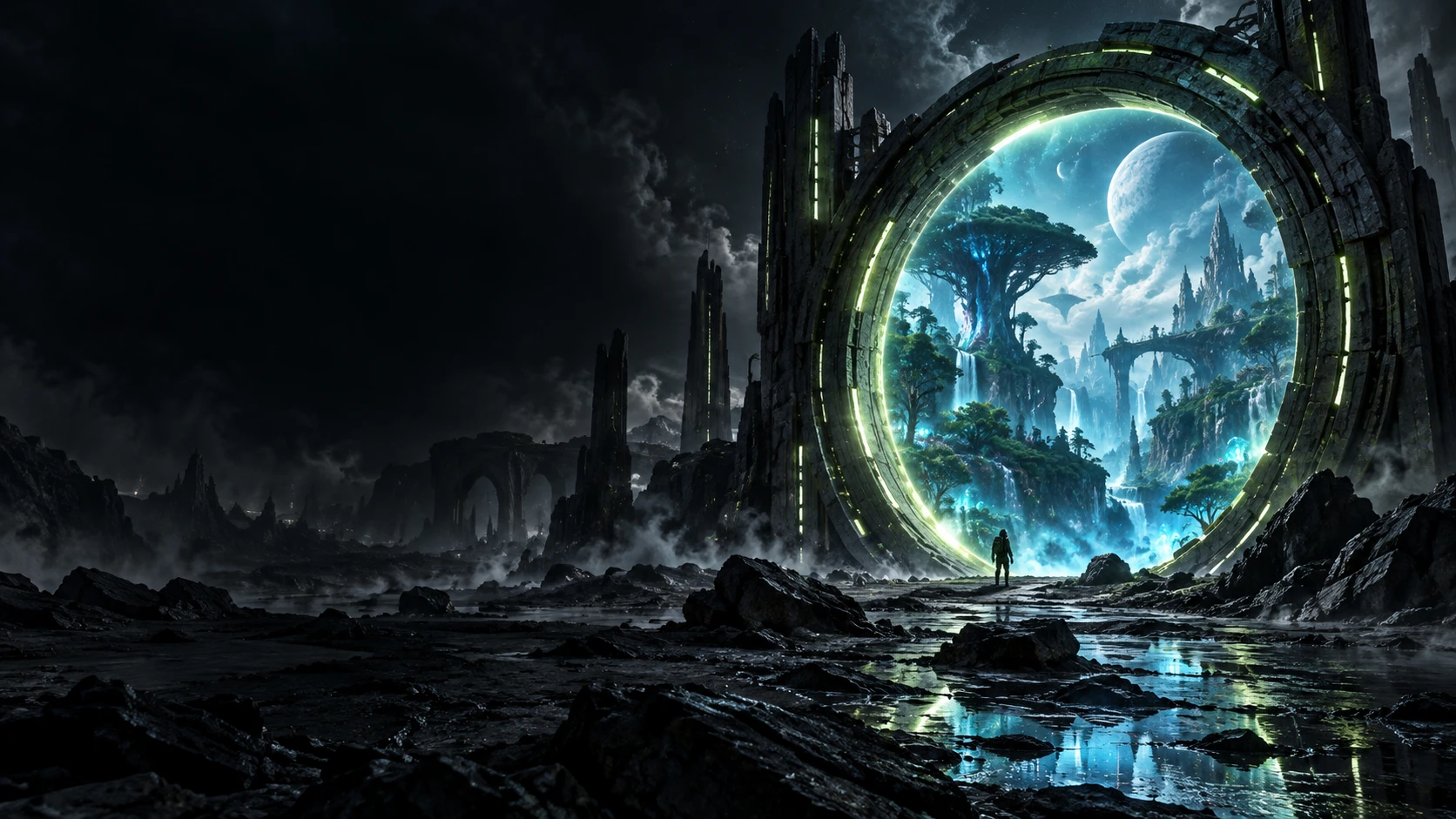 AI-generated game environment concept